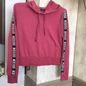 Burgundy Hooded Sweatshirt